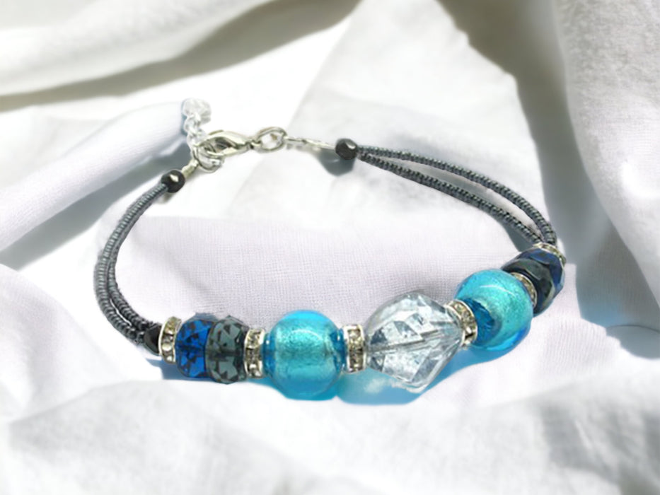 Murano glas armband 'Padua' bruin