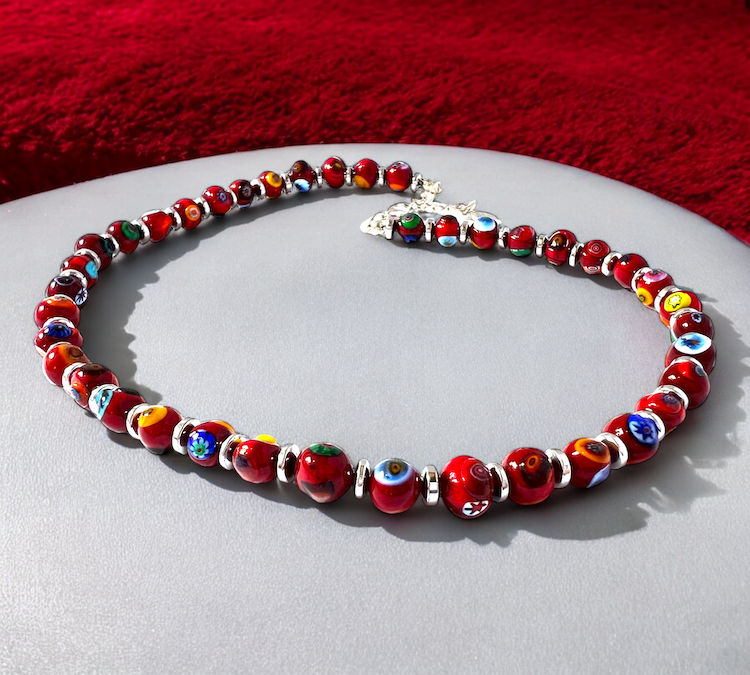 Murano glass necklace 'Novara' Multicolore