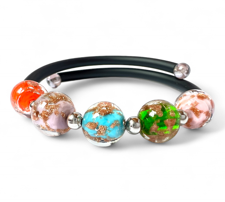 Murano glass bracelet 'Assisi' Orange