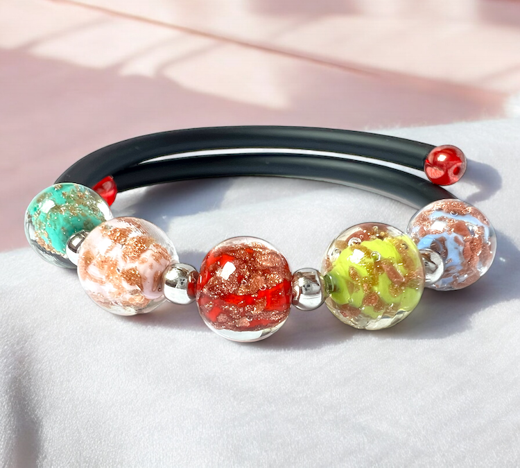 Murano glas armband 'Assisi' Blu