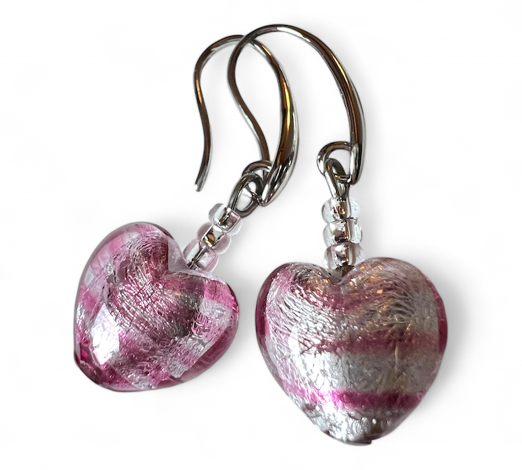 Murano earrings 'Fiorenze' pink