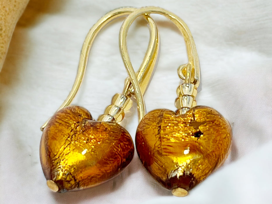 Murano oorbellen 'Fiorenze' goud