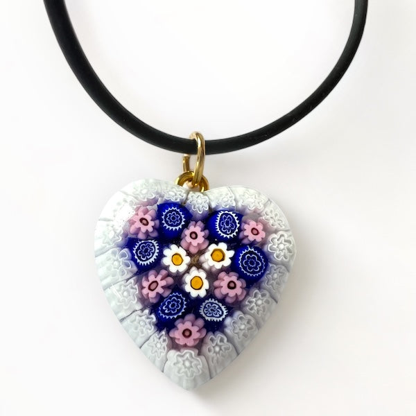 Amalfi pendant dark blue with daisies