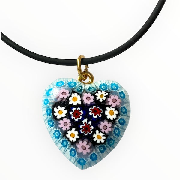 Amalfi pendant dark blue with daisies