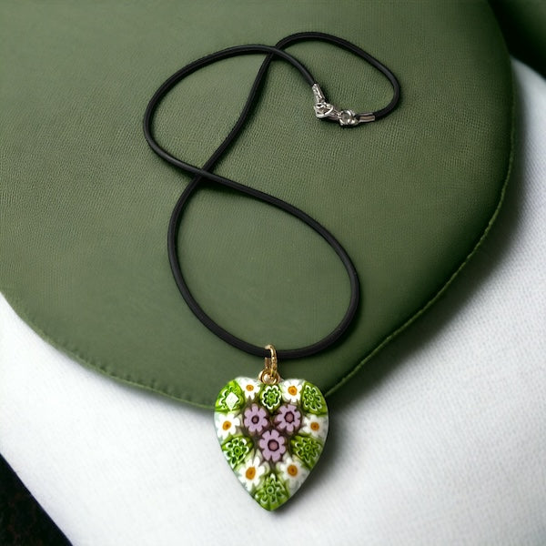 Amalfi pendant lavender/green with daisies