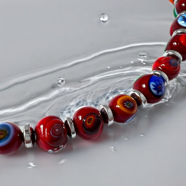 Murano glas halsketting 'Novara' Rosso