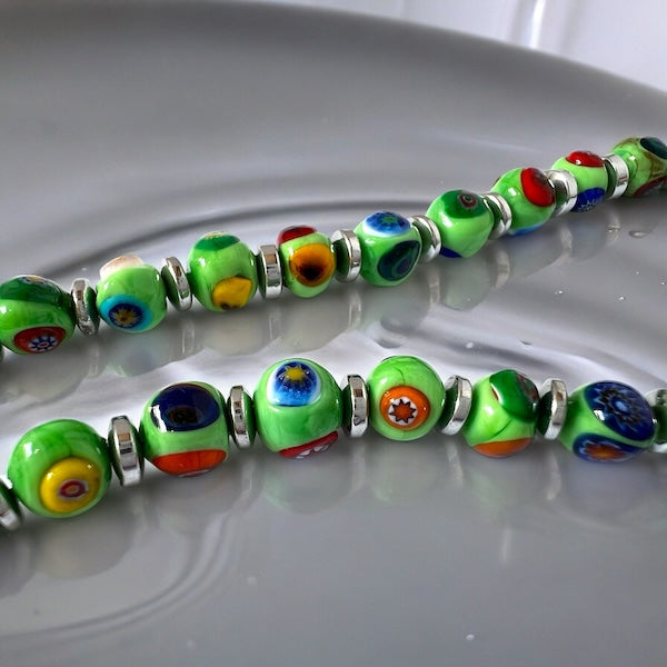 Murano glass necklace 'Novara' Verde