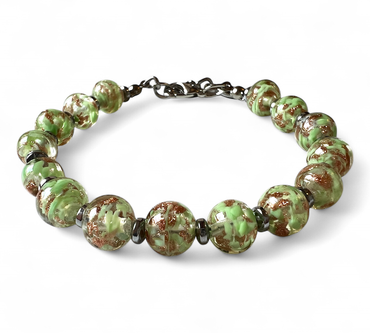 Murano glas armband 'Palermo' Verde Chiaro