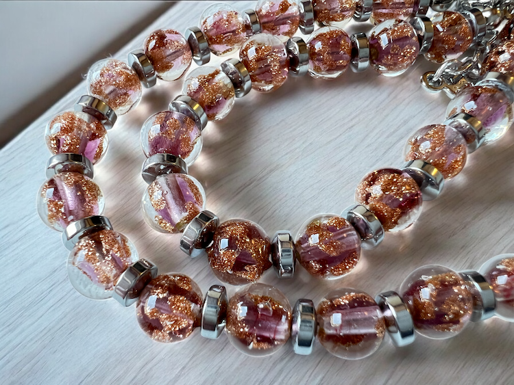 NIEUW - Murano halsketting 'Palermo' Argento Trasparente