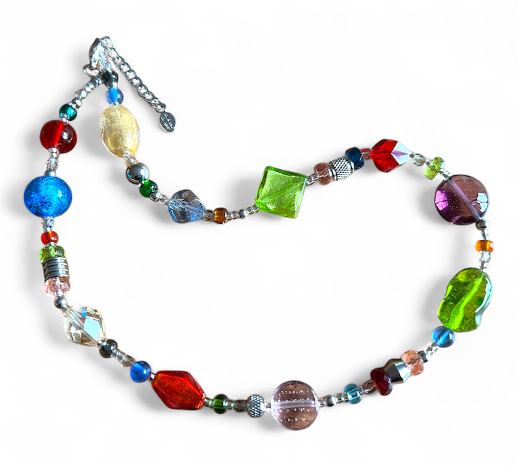 Murano glas halsketting 'Roma' Multicolore