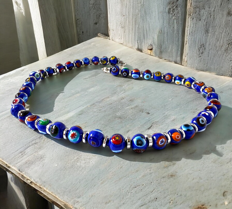 Murano glass necklace 'Novara' Turchese