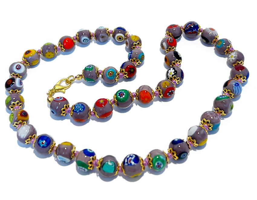 Murano halsketting 'Verona' kleur: Azure