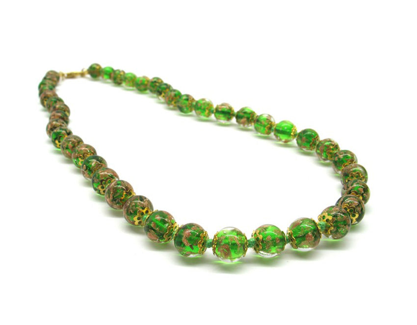 Murano necklace 'Palermo' green