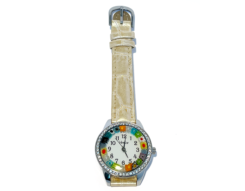 Millefiori horloge 'Lucca' ivoor