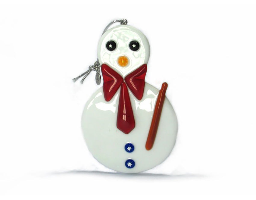 Kerstmis - Muranoglas Kerst sneeuwpop stropdas