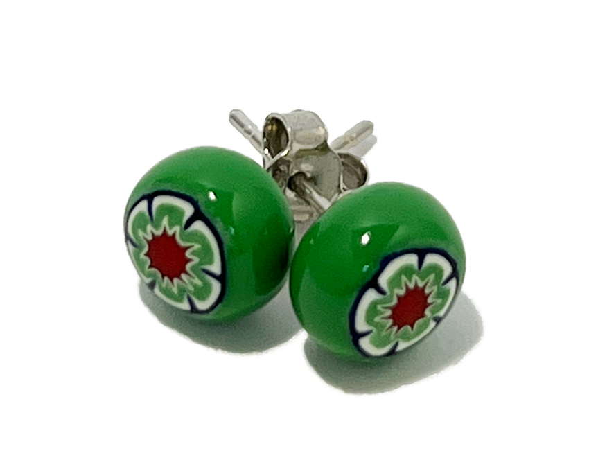 Murano earrings 'Forli' Green 