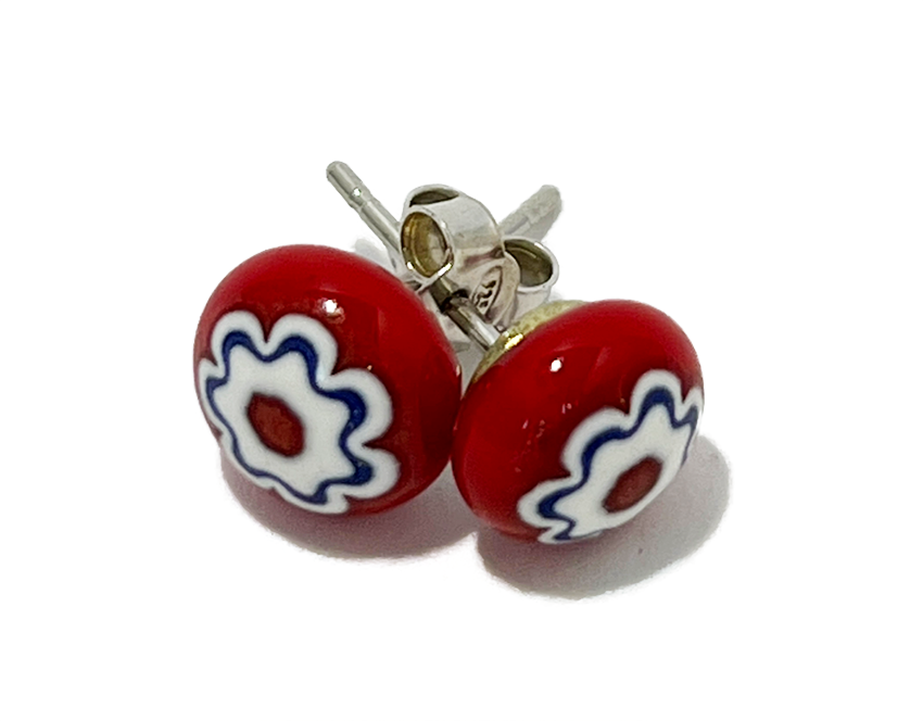 Murano earrings 'Forli' Red