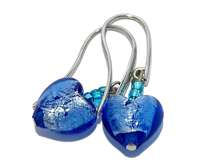 Murano earrings 'Fiorenze' blue