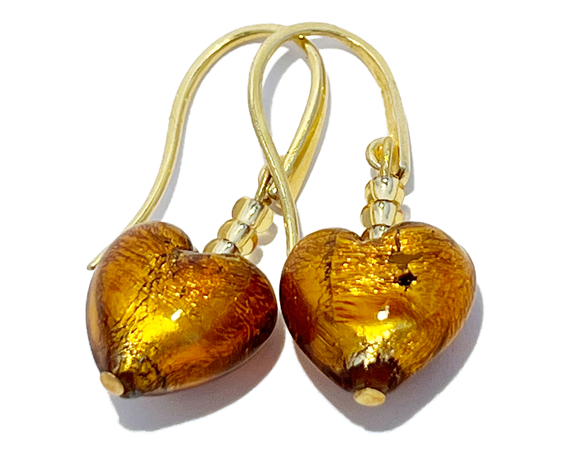 Murano earrings 'Fiorenze' wine red
