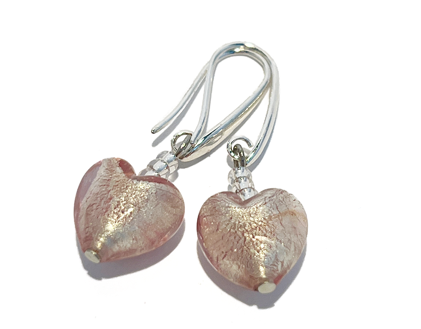 Murano earrings 'Fiorenze' pink