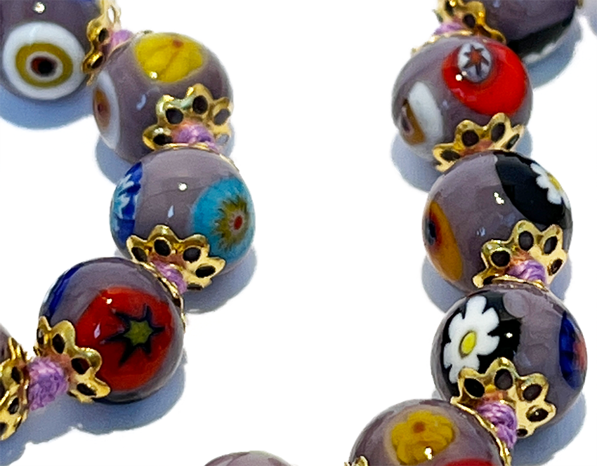 Murano halsketting 'Verona' kleur: Azure