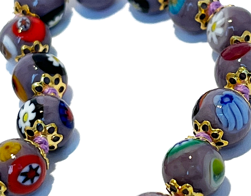 Murano halsketting 'Verona' kleur: Azure